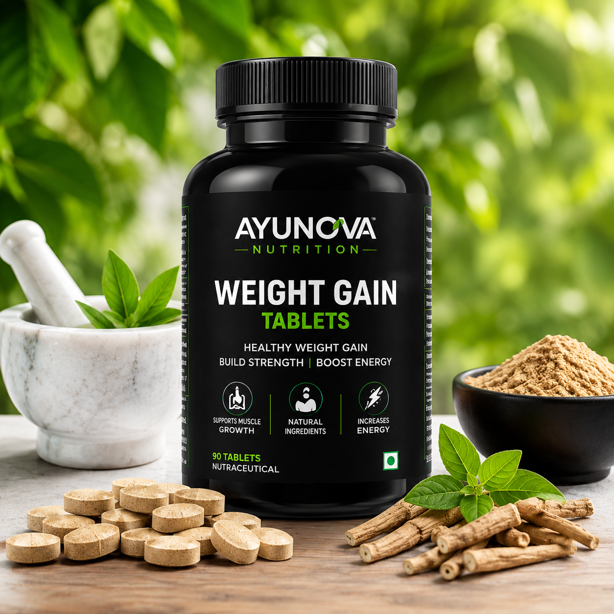 AyuNova Nutrition Weight Gain Tablets (90 Tablets)